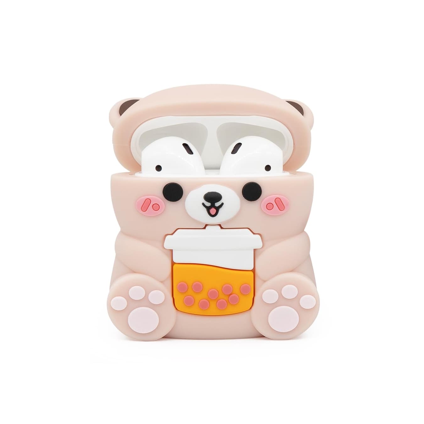 Boba Tea Bear Airpods Case—Soft PVC