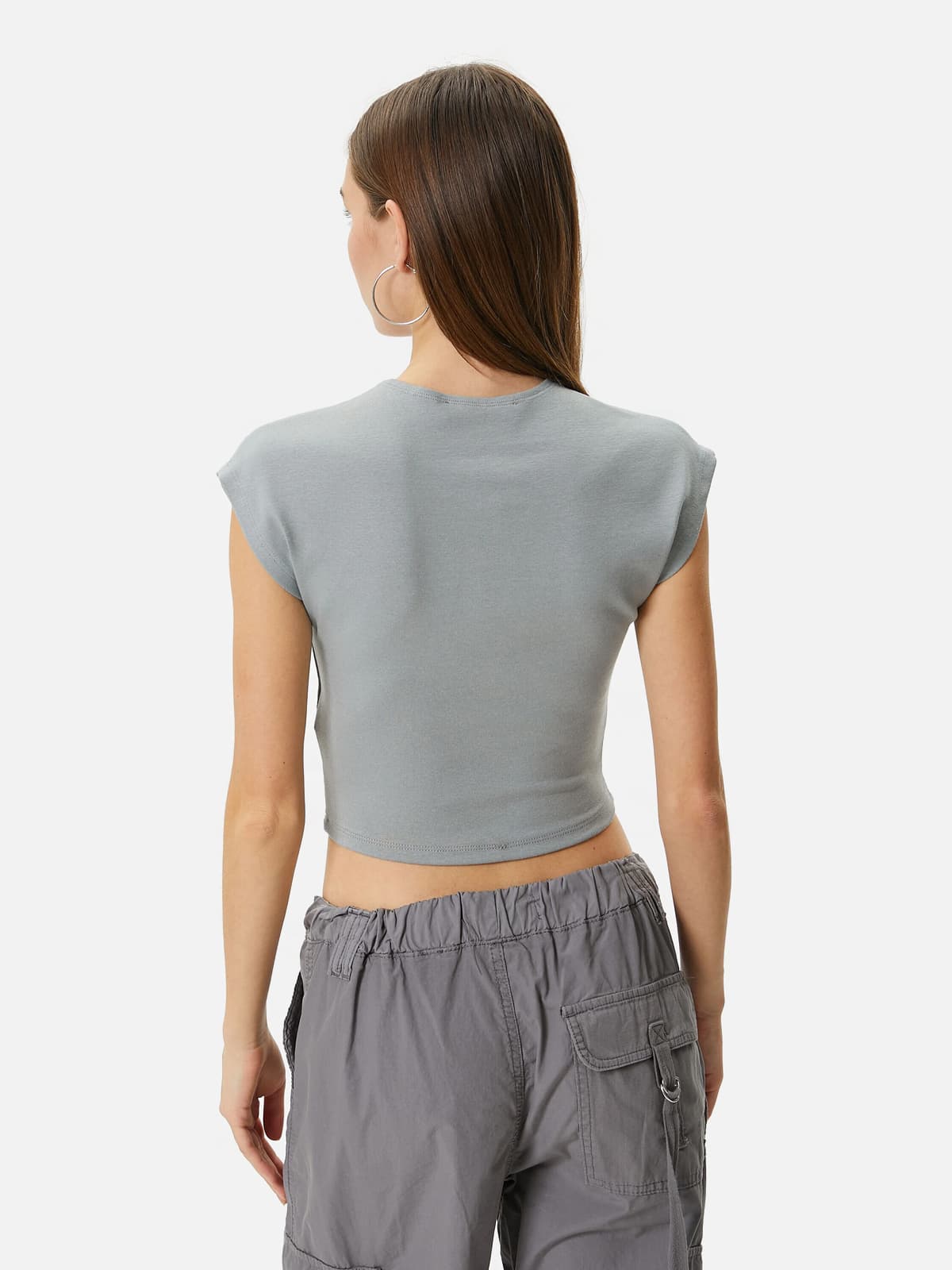 Slim Fit Basic Unpatterned T-shirt