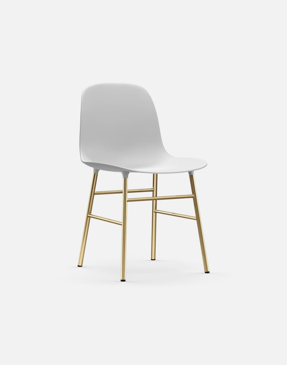 Glozin II Form Chair Brass Base