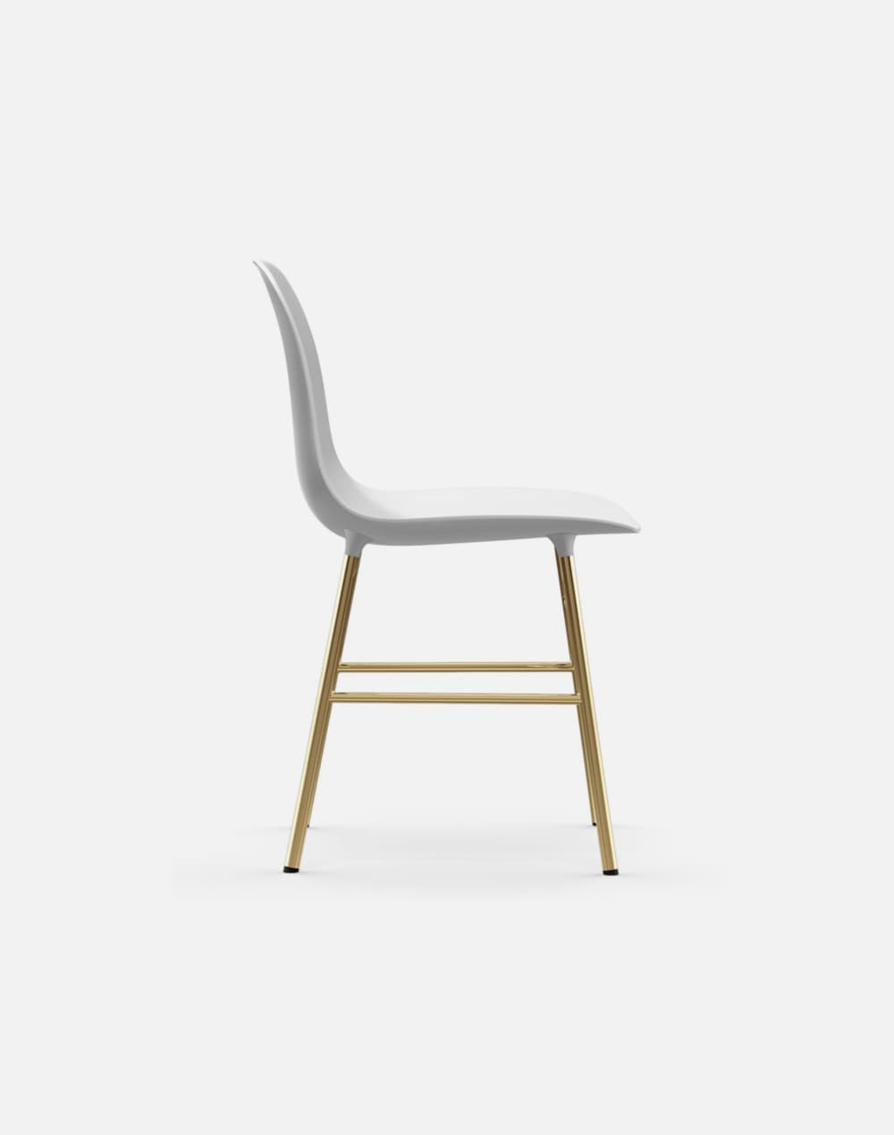 Glozin II Form Chair Brass Base