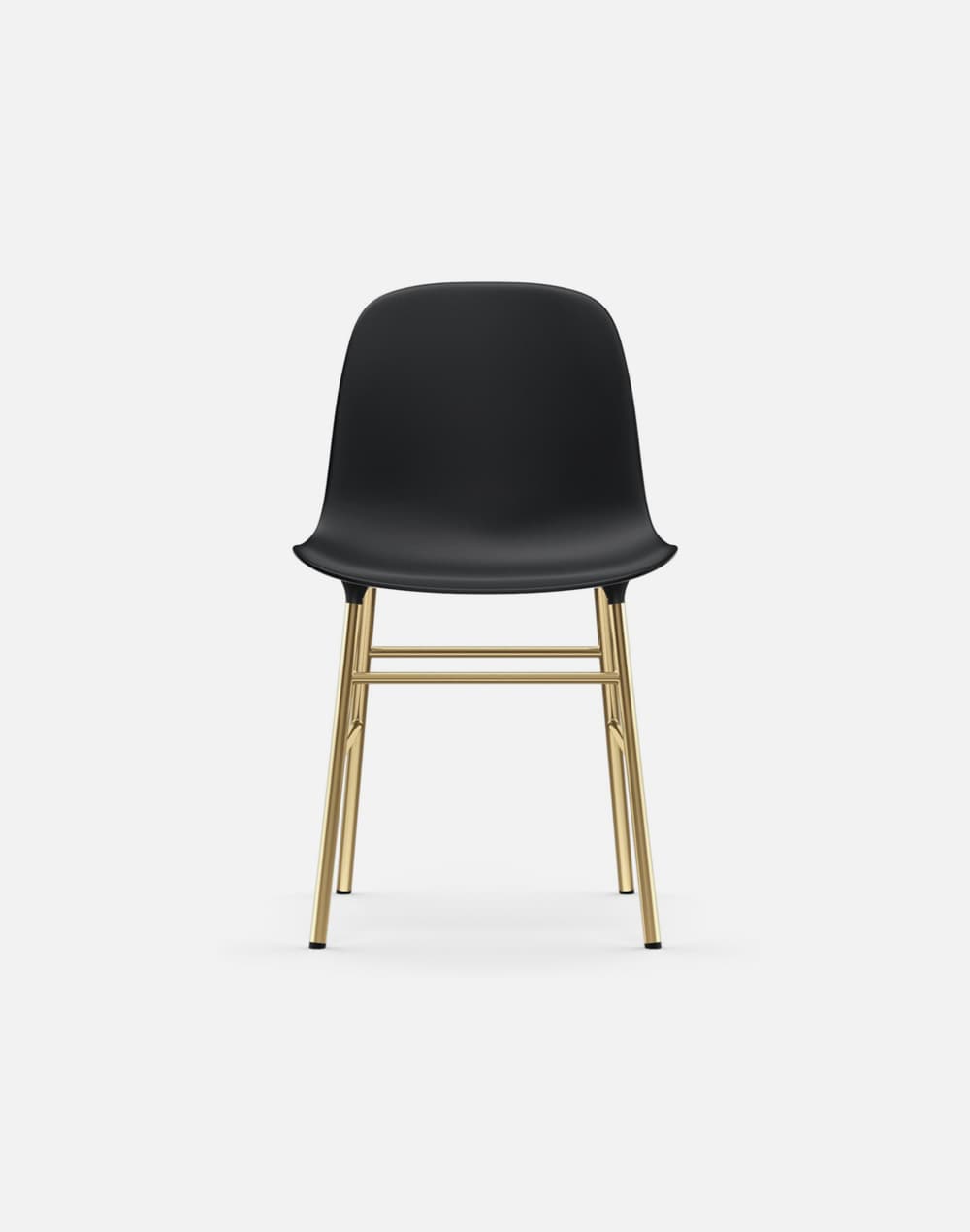 Glozin II Form Chair Brass Base