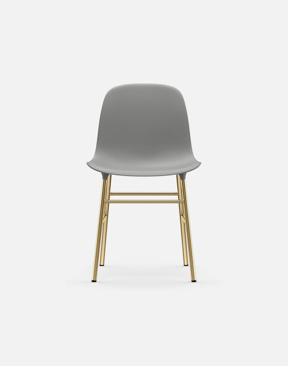 Glozin II Form Chair Brass Base