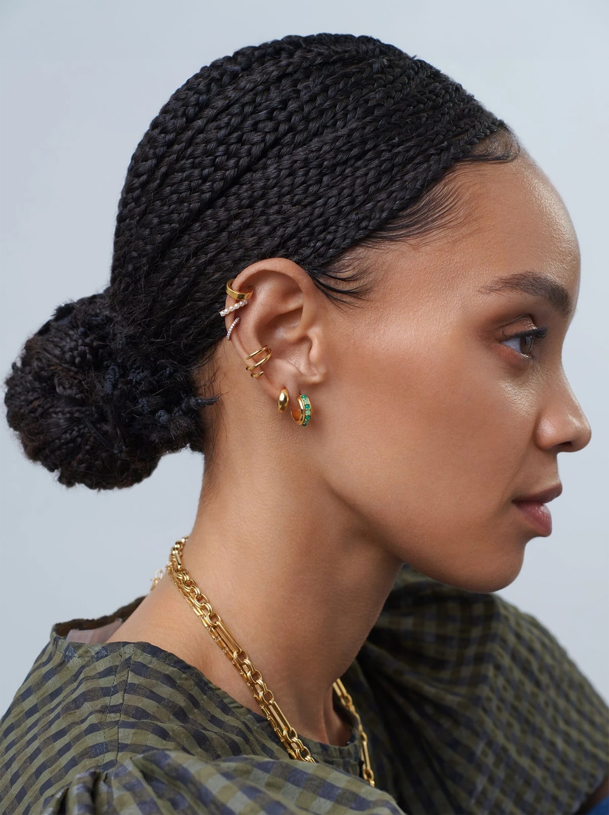 Small Gemstone Hoop Earrings