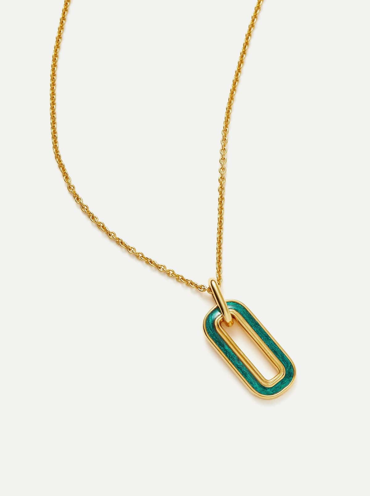Haze Ovate Pendant Necklace