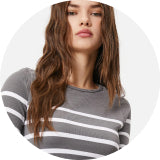 Cotton Long-Sleeve Striped T-shirt