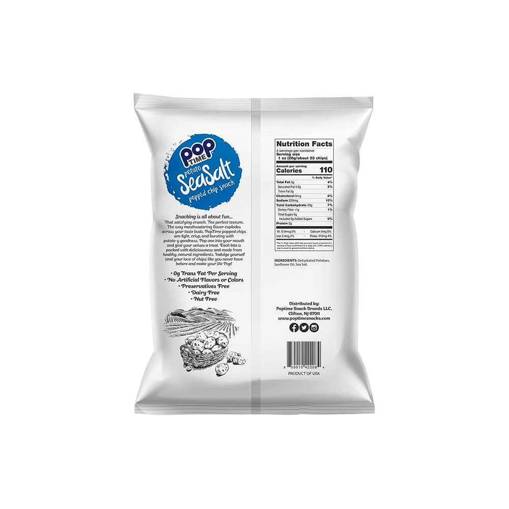Pop Time Sea Salt Popped Chips 150 gram