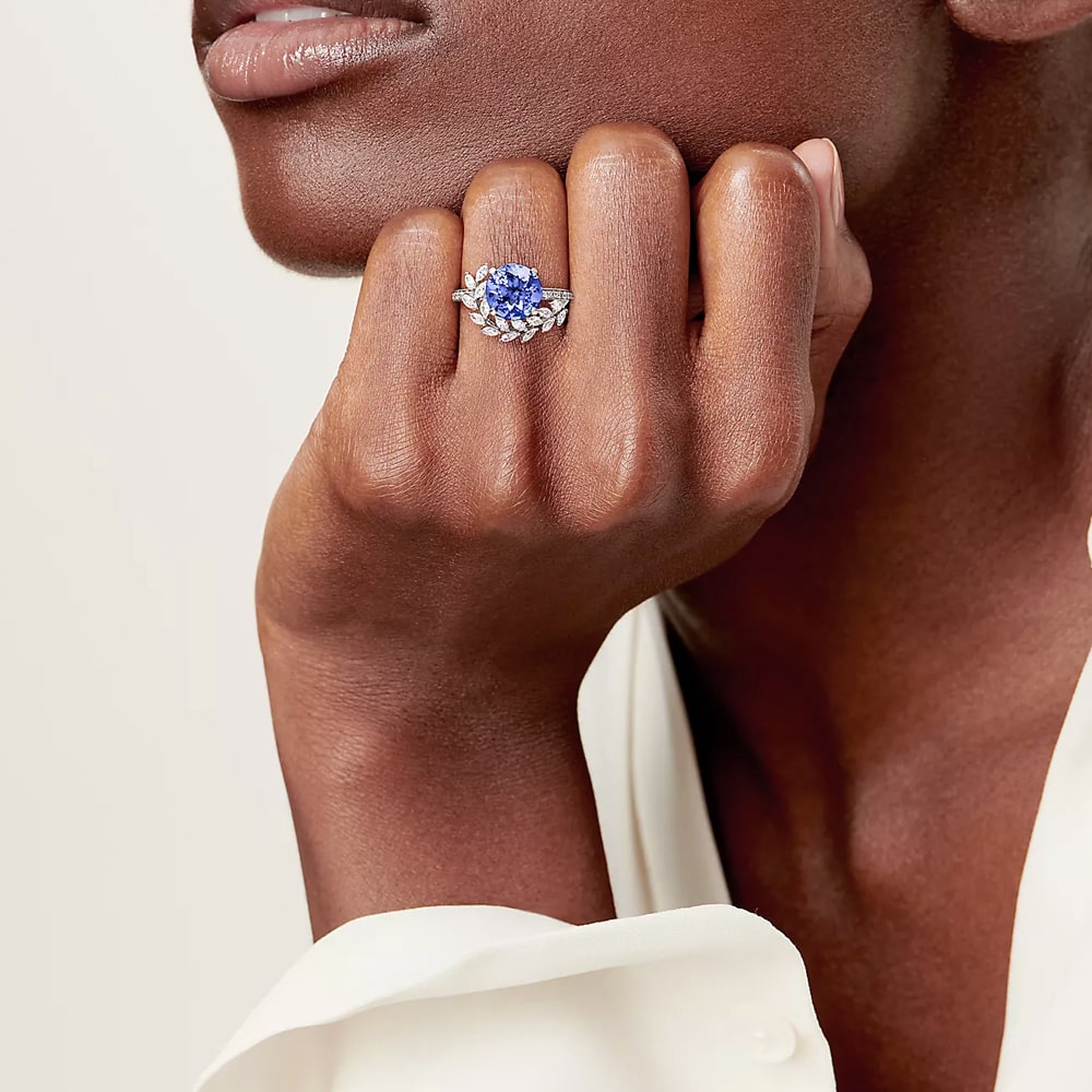 Ring in Platinum with Tanzanite