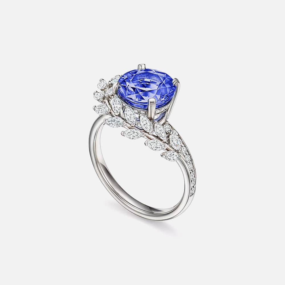 Ring in Platinum with Tanzanite