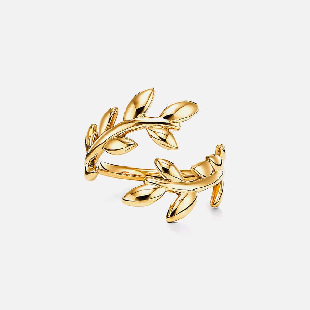 Olive Leaf Bypass Ring