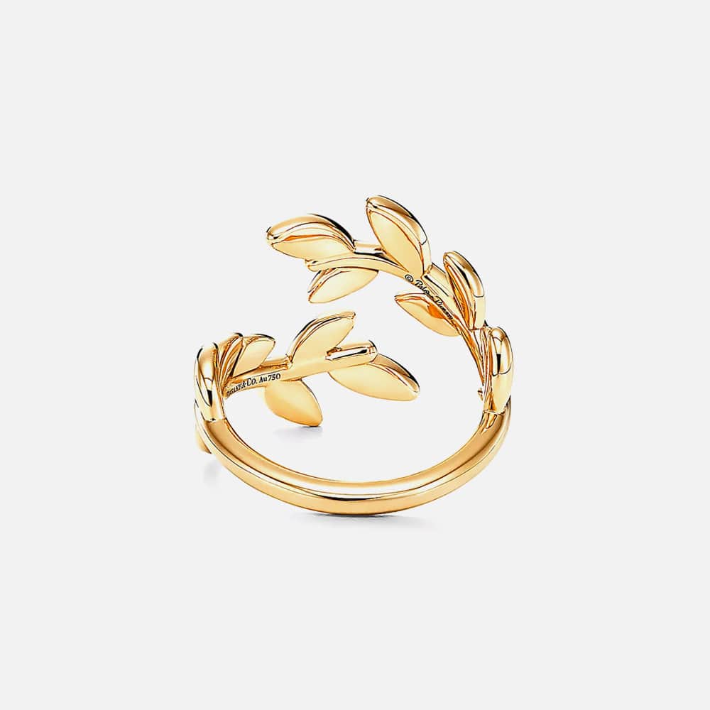 Olive Leaf Bypass Ring