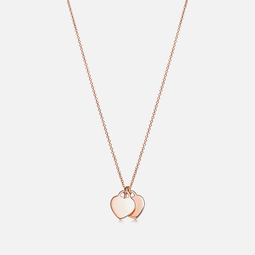 Double Heart Tag Pendant