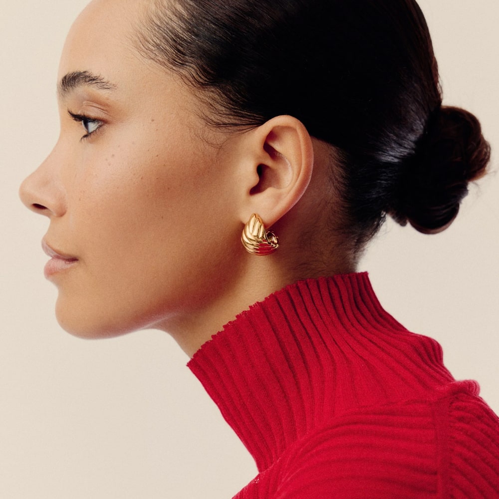 Hera Dome Hoop Earrings