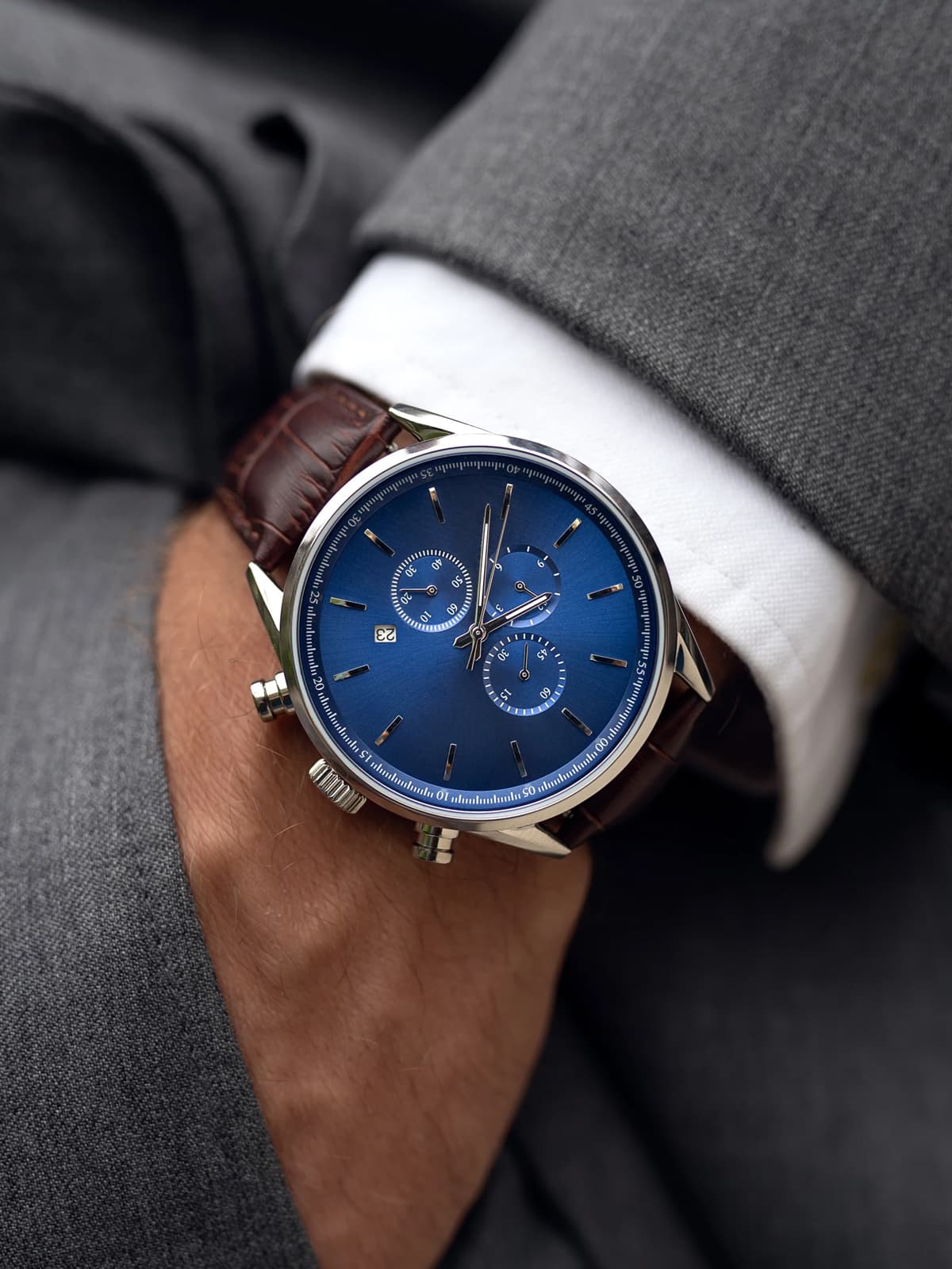Le Chrono S200 - Bleu/Cuir