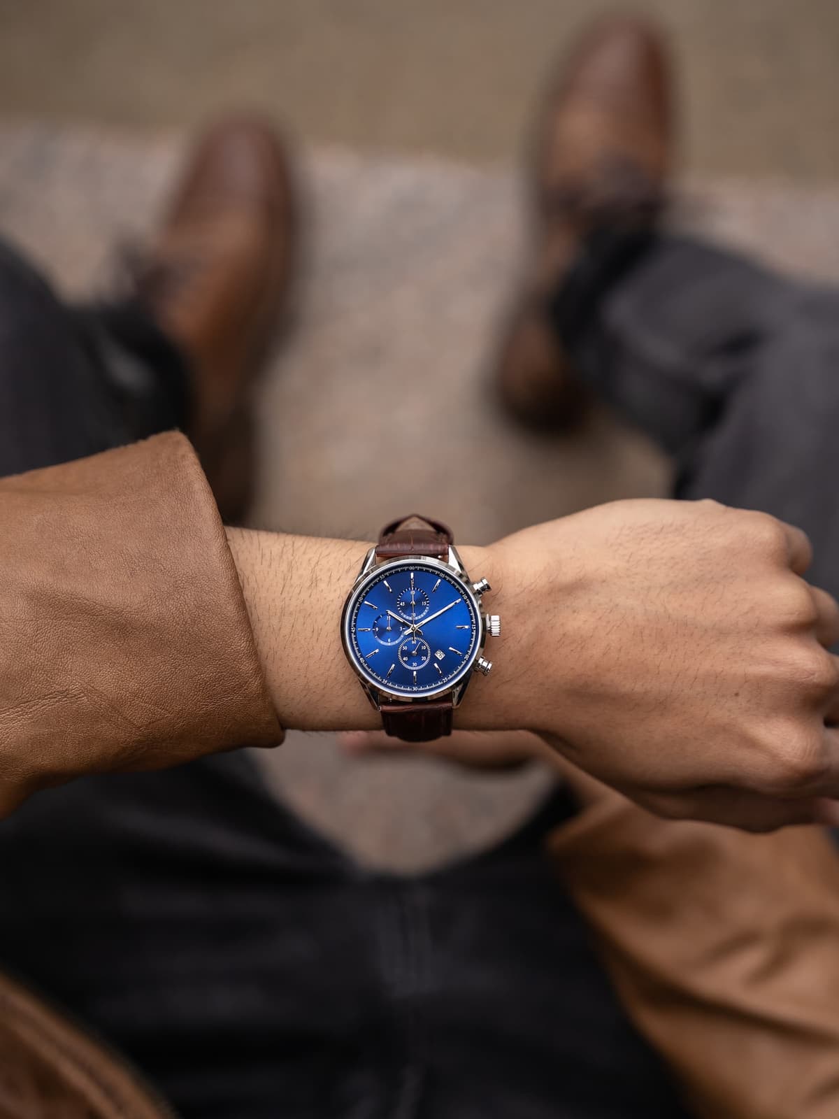 Le Chrono S200 - Bleu/Cuir