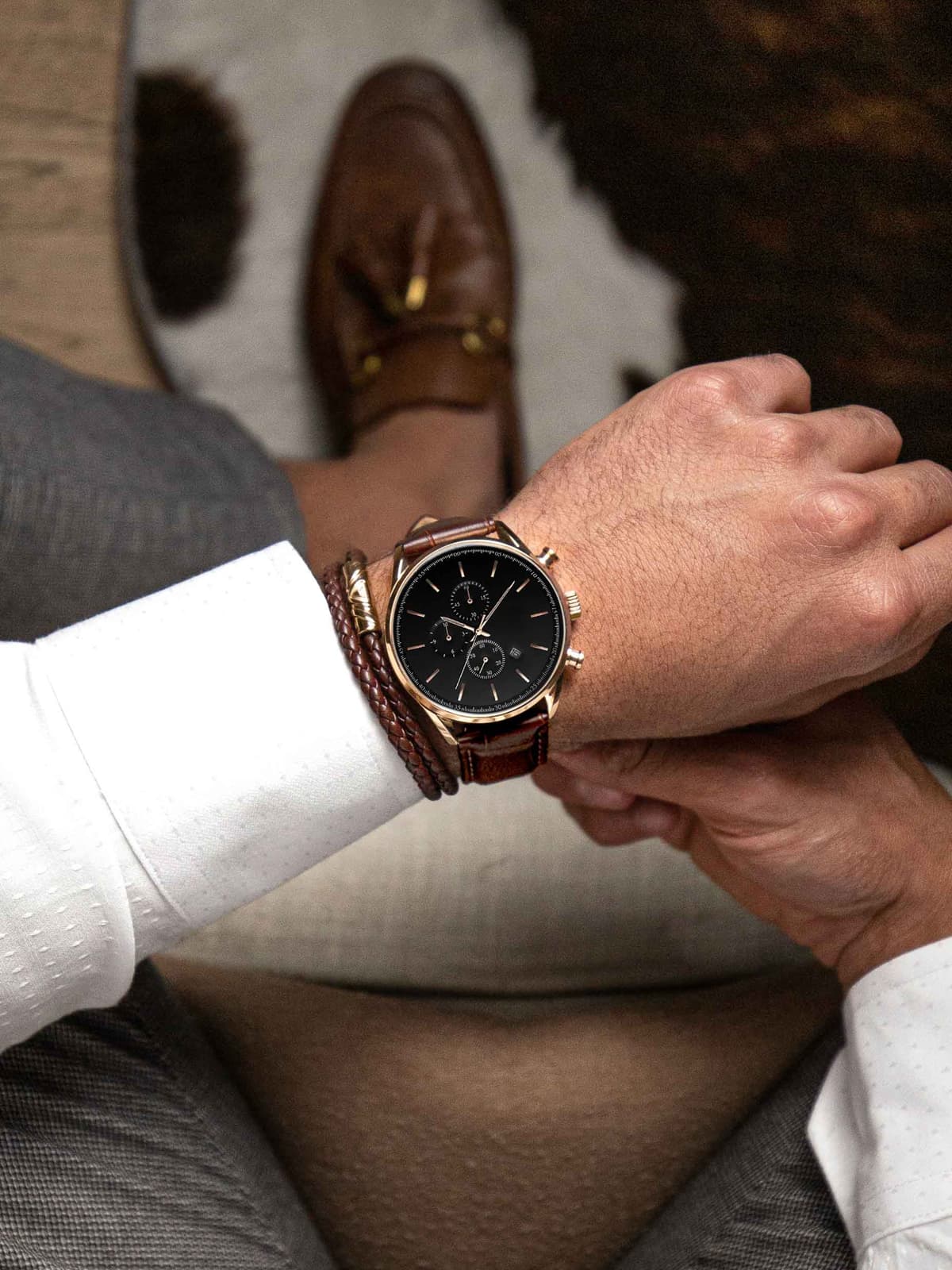 Le Chrono S200 - Bleu/Cuir