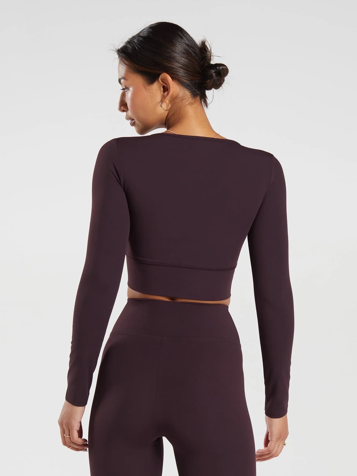 Crossover Long Sleeve Crop Top