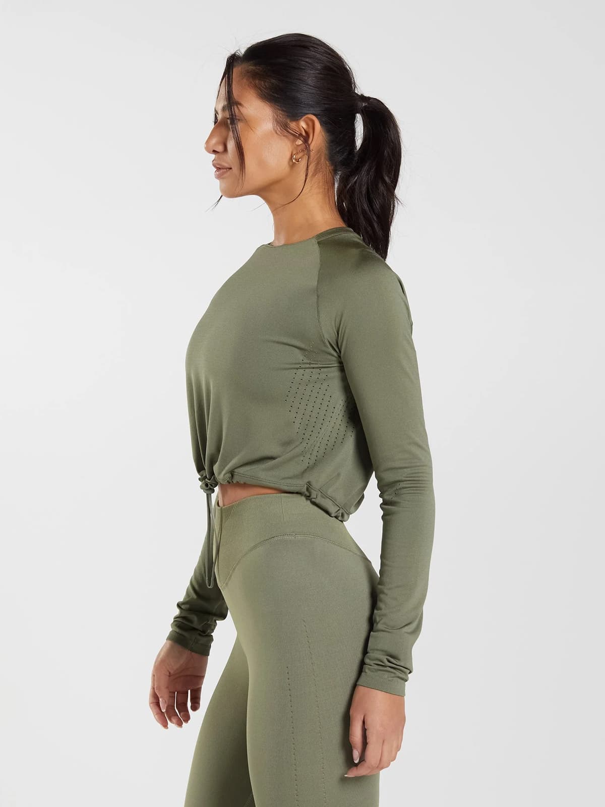 Sweat Long Sleeve Crop Top