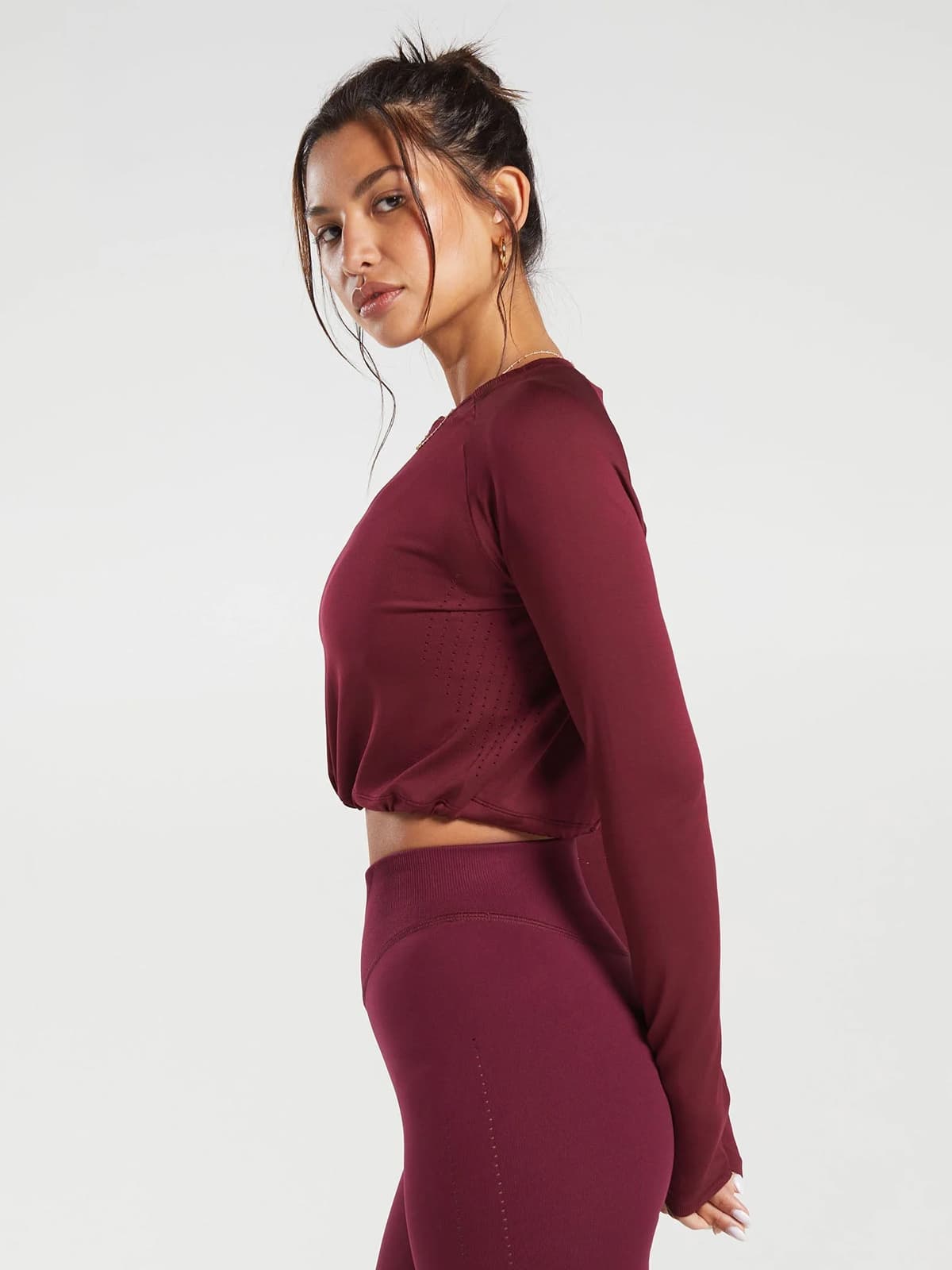 Sweat Long Sleeve Crop Top