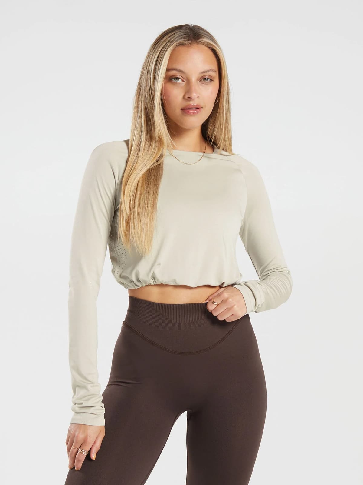 Sweat Long Sleeve Crop Top